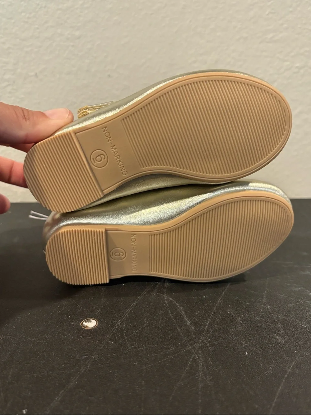 NEW Toddler Girls' Eliana Mary Jane Flats - Cat & Jack™ Size 6 Gold with Box